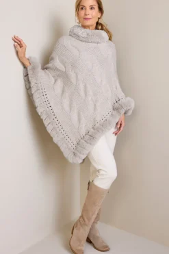 Soft Surroundings Scarves & Wraps-Alexi Cable Knit Poncho
