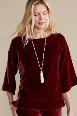 Soft Surroundings Tops-Aria Velvet Top