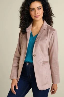 Soft Surroundings Toppers|Jackets & Coats-Breck Faux Suede Blazer