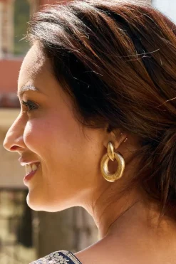 Soft Surroundings Jewelry|Earrings-Cara Hammered Hoop Earrings