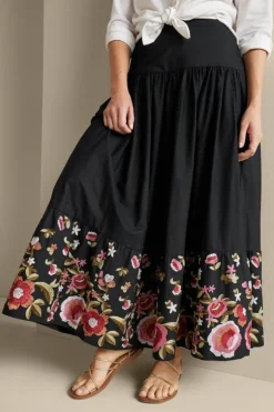 Soft Surroundings Skirts-Cindi Embroidered Maxi Skirt