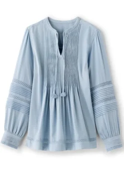 Soft Surroundings Tops-Connie Lace Trim Crepe Top