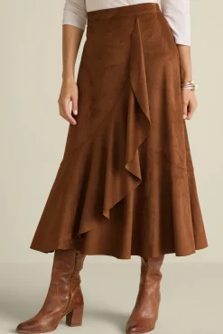 Soft Surroundings Skirts-Faux Suede Skirt
