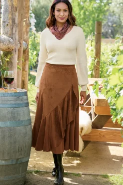 Soft Surroundings Skirts-Faux Suede Skirt