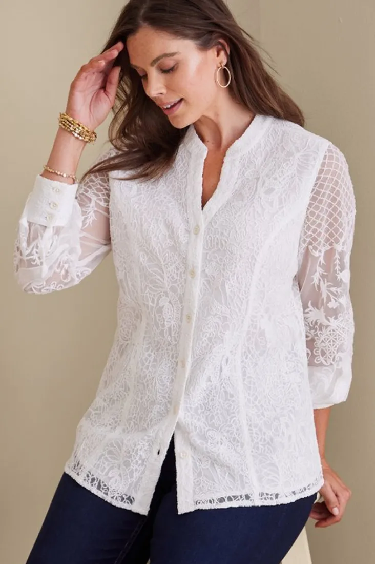 Soft Surroundings Tops-Fiori Top