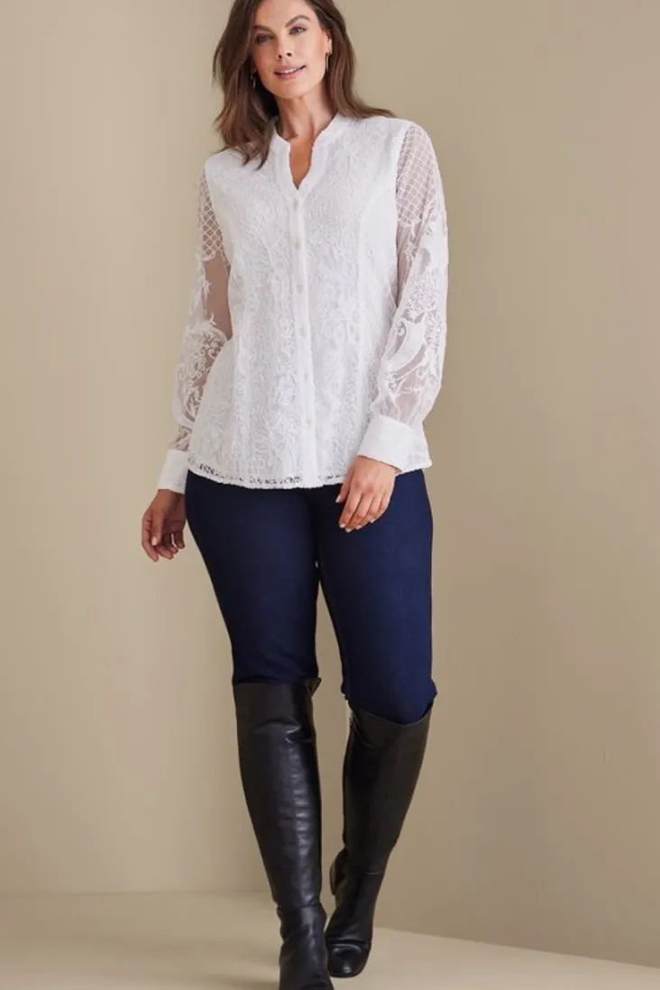 Soft Surroundings Tops-Fiori Top