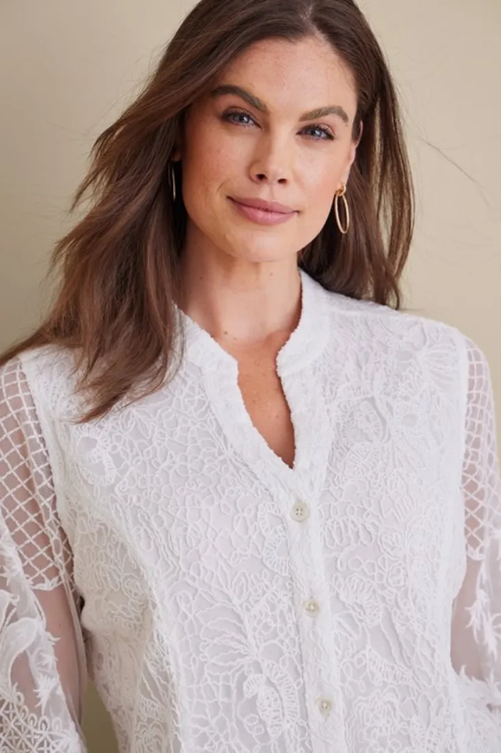 Soft Surroundings Tops-Fiori Top