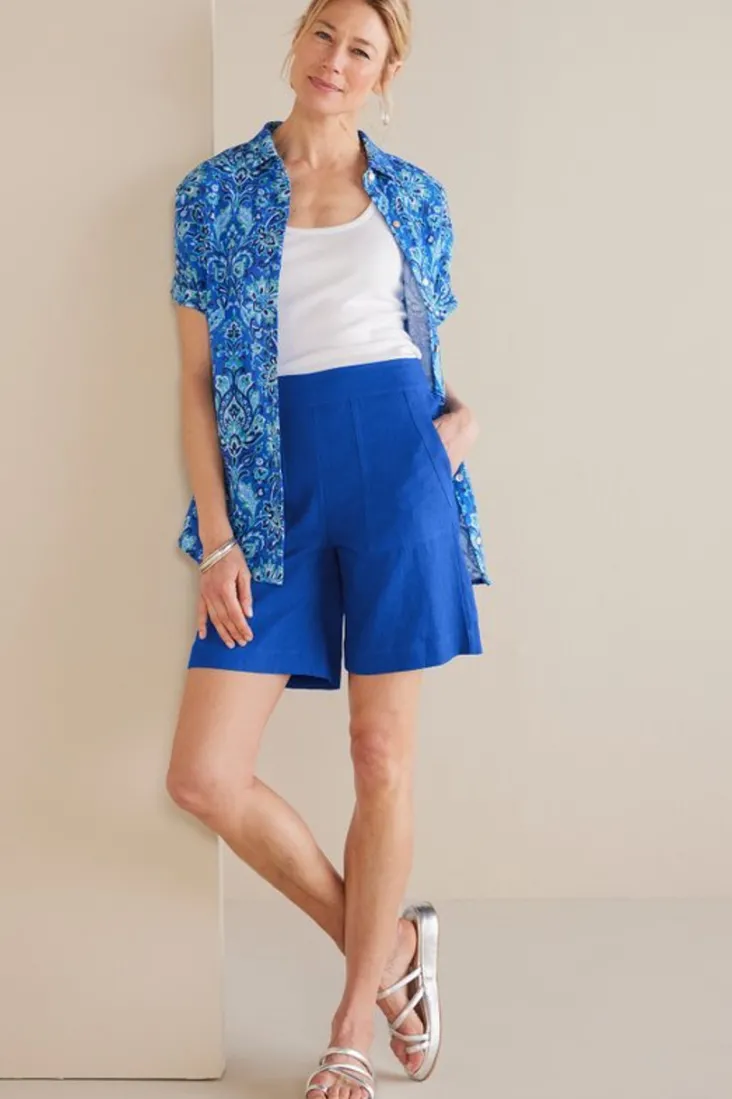 Soft Surroundings Pants|Shorts-Flavia Linen Blend Shorts