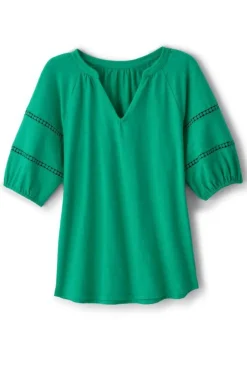 Soft Surroundings Tops-Heidi Supima Puff Sleeve Tee