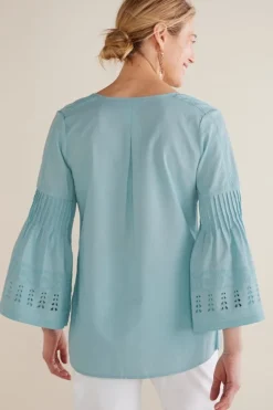 Soft Surroundings Tops-Heloise Eyelet Sleeve Tunic
