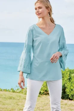 Soft Surroundings Tops-Heloise Eyelet Sleeve Tunic