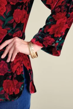 Soft Surroundings Tops-Icon Silk Velvet Poets Tunic Shirt