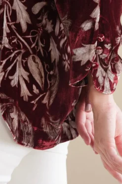 Soft Surroundings Tops-Icon Silk Velvet Poets Tunic Shirt