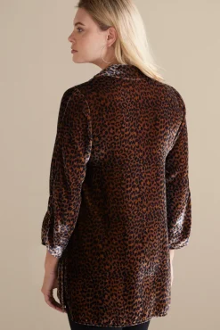 Soft Surroundings Tops-Icon Silk Velvet Poets Tunic Shirt