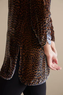 Soft Surroundings Tops-Icon Silk Velvet Poets Tunic Shirt