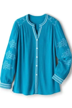 Soft Surroundings Tops|Tunics & Leggings-Imane Gauze Tunic