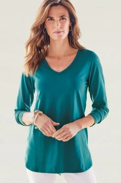 Soft Surroundings Tops-Isabel Pima Long Sleeve Tee