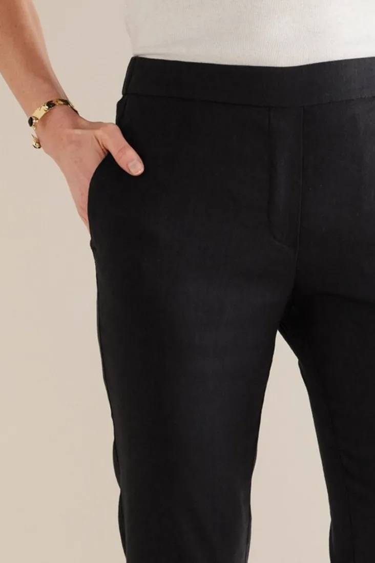 Soft Surroundings Pants-Isla Stretch Linen Slim Leg Pants