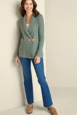 Soft Surroundings Tops|Sweaters & Cardigans-Ivey Cable Knit Cardigan