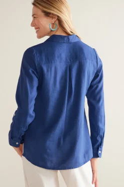 Soft Surroundings Tops-Jordan Linen Blend Shirt
