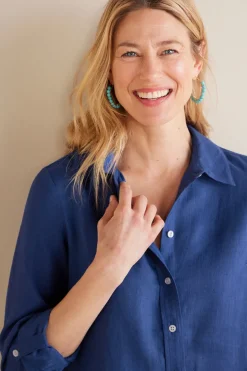 Soft Surroundings Tops-Jordan Linen Blend Shirt