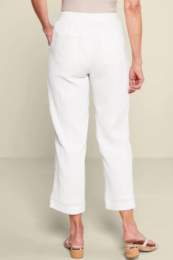 Soft Surroundings Pants-Khulani Straight Leg Gauze Crop Pants