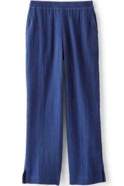 Soft Surroundings Pants-Khulani Straight Leg Gauze Crop Pants