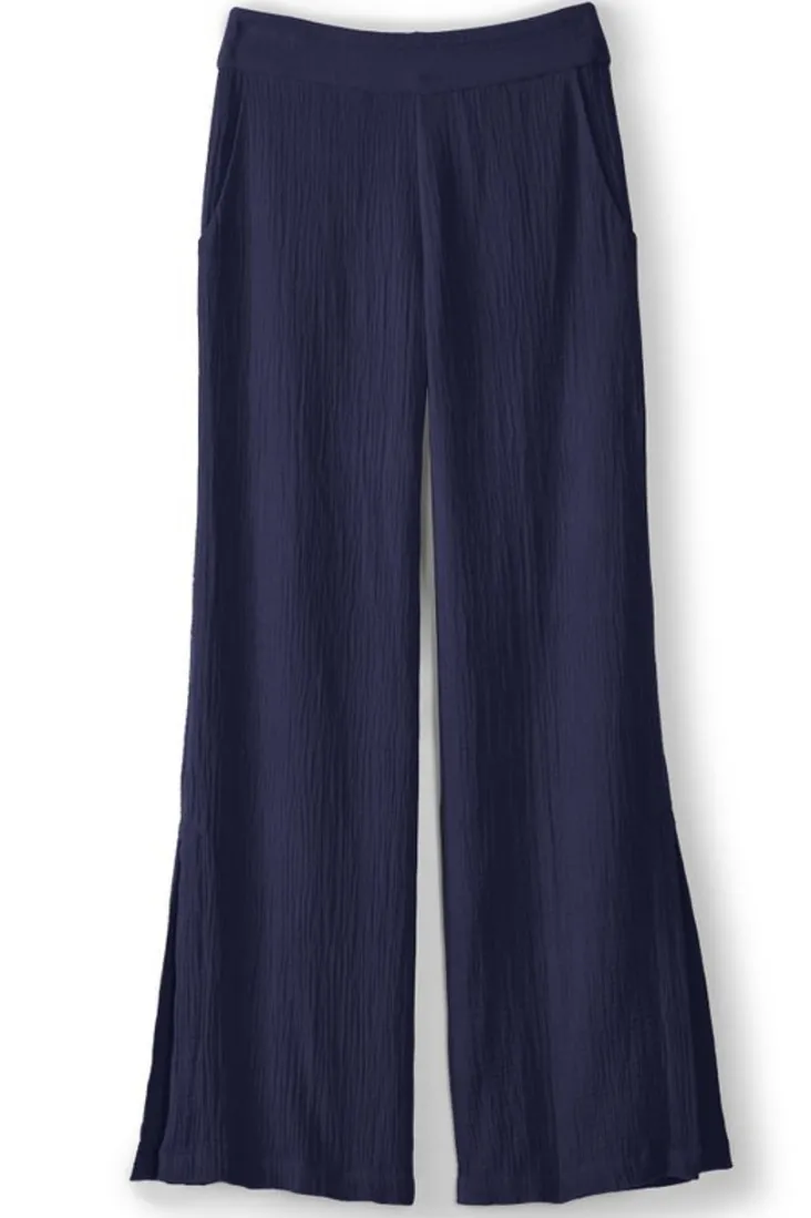 Soft Surroundings Pants-Khulani Wide Leg Gauze Pants