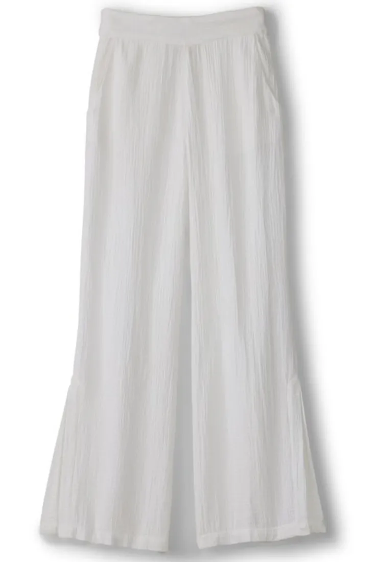 Soft Surroundings Pants-Khulani Wide Leg Gauze Pants