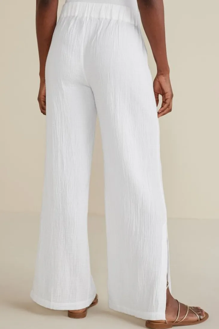 Soft Surroundings Pants-Khulani Wide Leg Gauze Pants