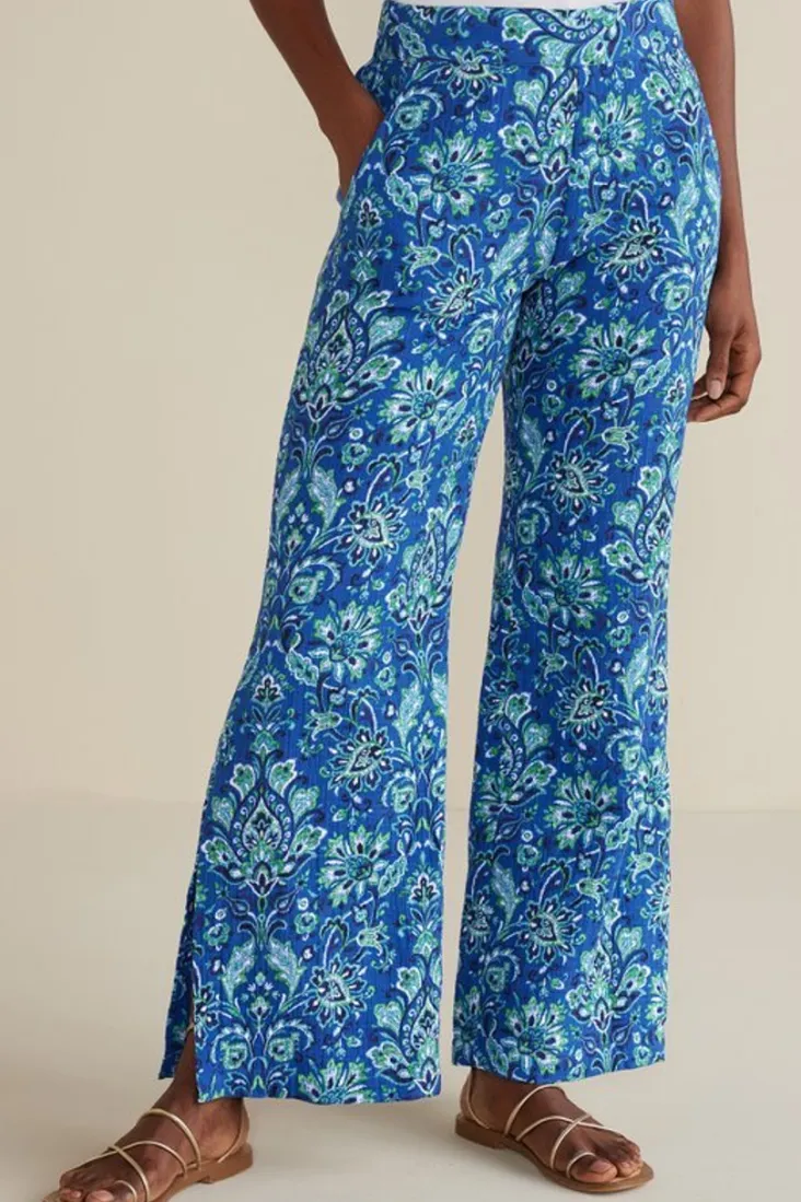 Soft Surroundings Pants-Khulani Wide Leg Gauze Pants