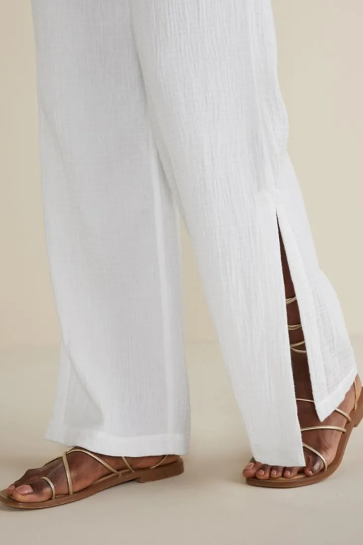 Soft Surroundings Pants-Khulani Wide Leg Gauze Pants