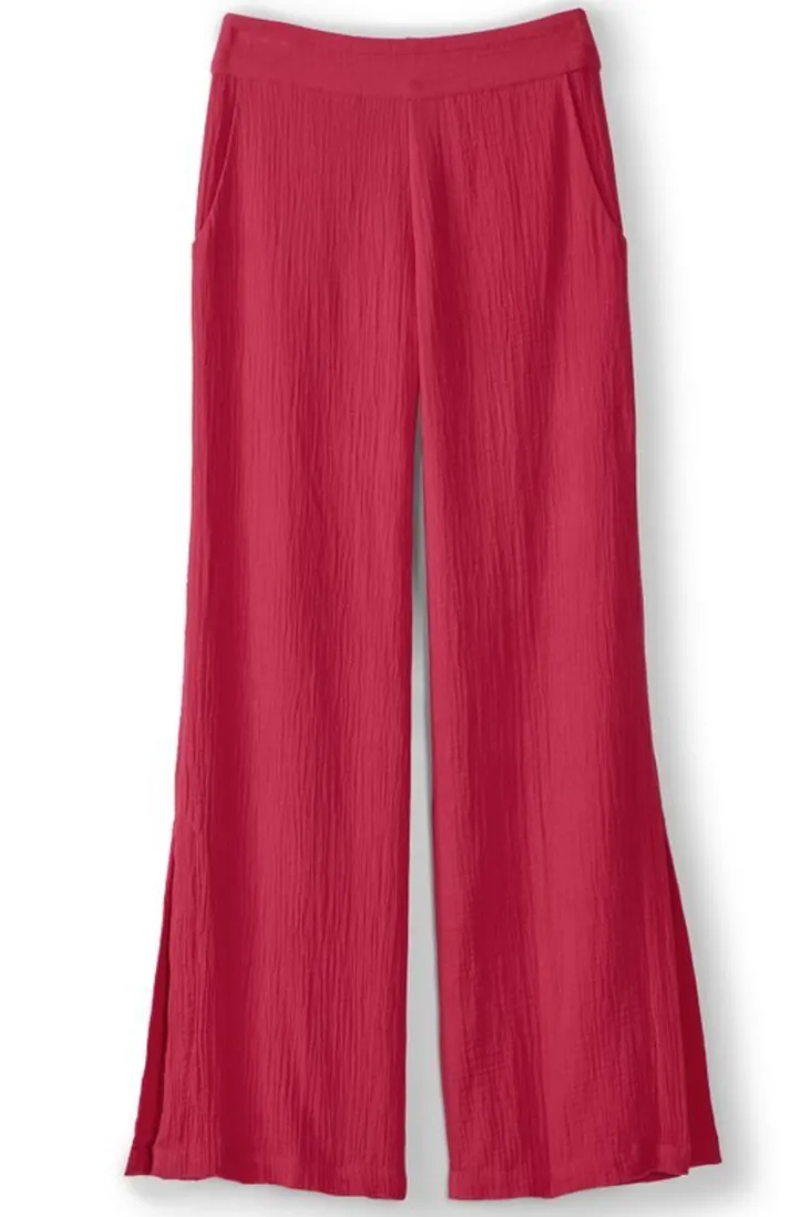 Soft Surroundings Pants-Khulani Wide Leg Gauze Pants
