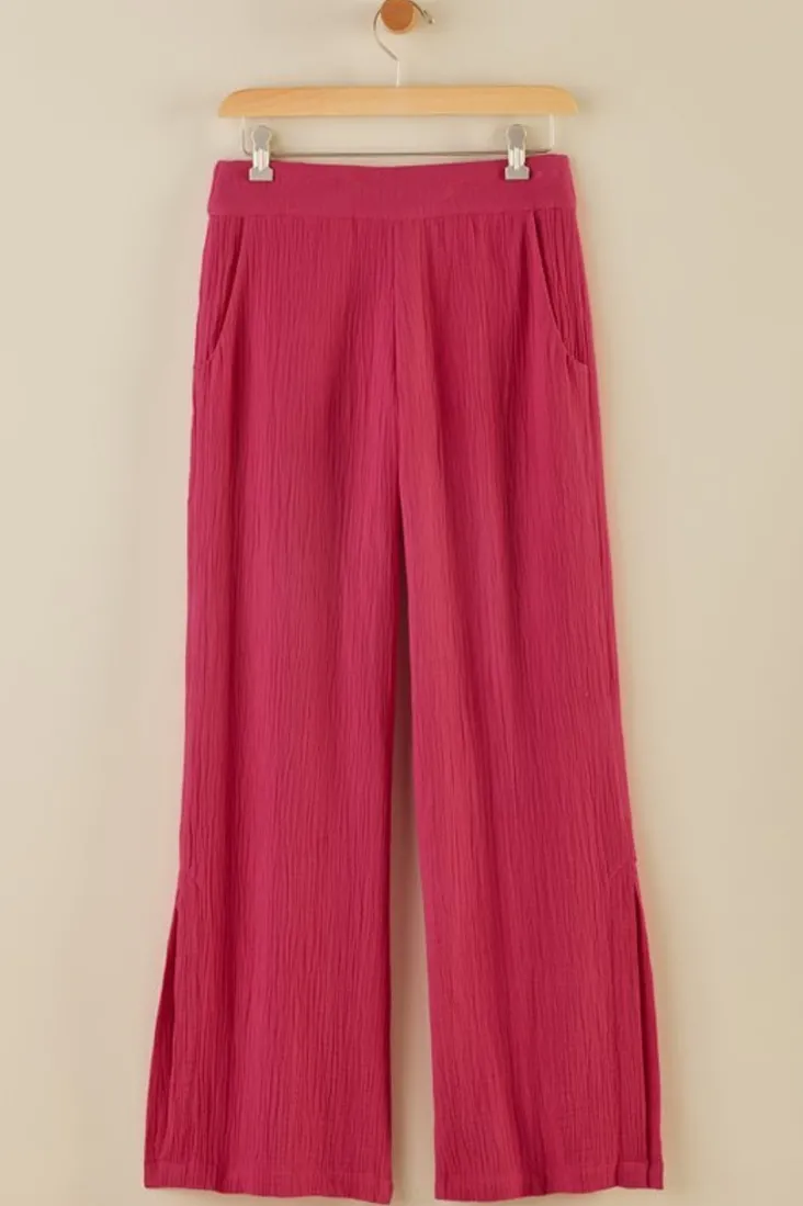 Soft Surroundings Pants-Khulani Wide Leg Gauze Pants