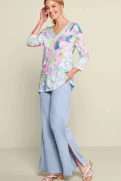 Soft Surroundings Pants-Khulani Wide Leg Gauze Pants