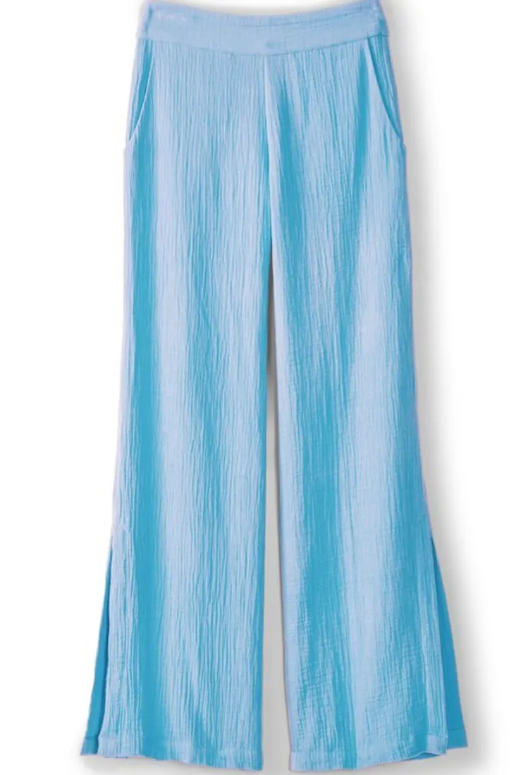 Soft Surroundings Pants-Khulani Wide Leg Gauze Pants