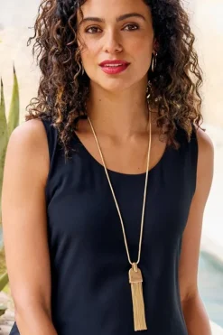 Soft Surroundings Jewelry|Necklaces-Laurana Tassel Necklace
