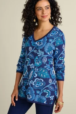 Soft Surroundings Tops|Sweaters & Cardigans-Leonor Jacquard Tunic Sweater