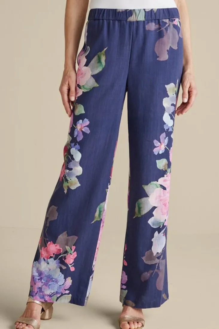 Soft Surroundings Pants-Lizette Wide-Leg Pant
