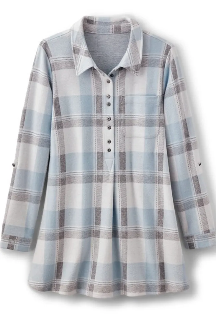 Soft Surroundings Tops-Mad About Plaid Top