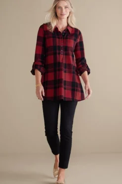 Soft Surroundings Tops-Mad About Plaid Top