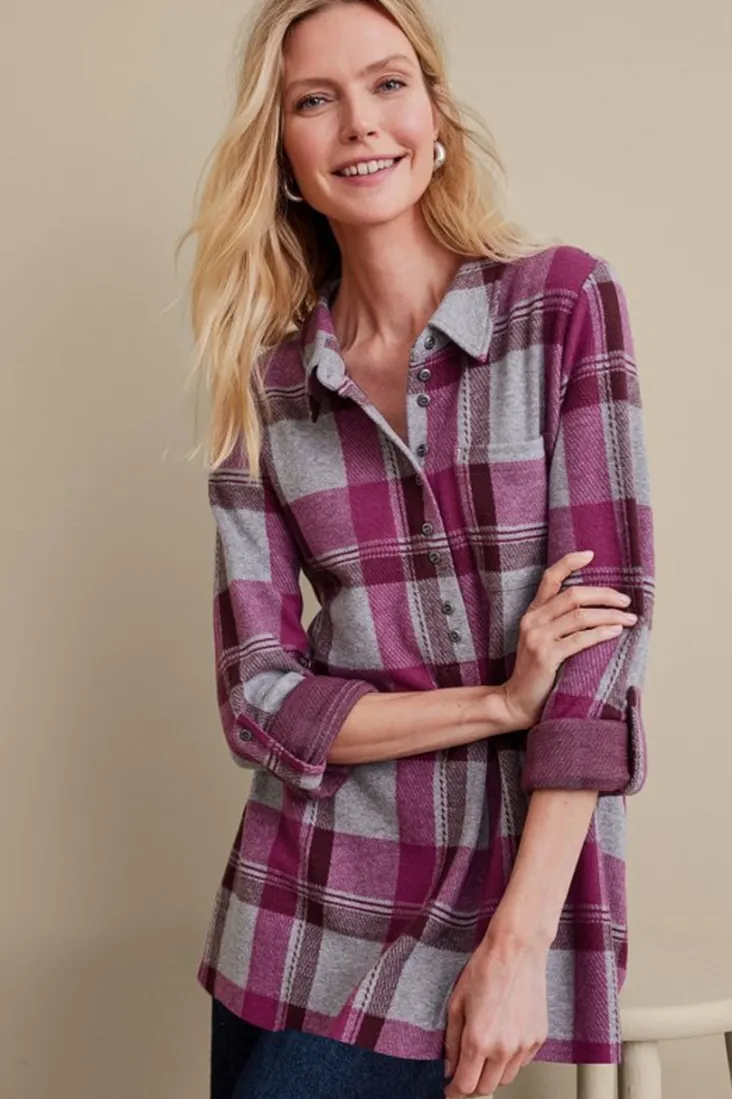 Soft Surroundings Tops-Mad About Plaid Top