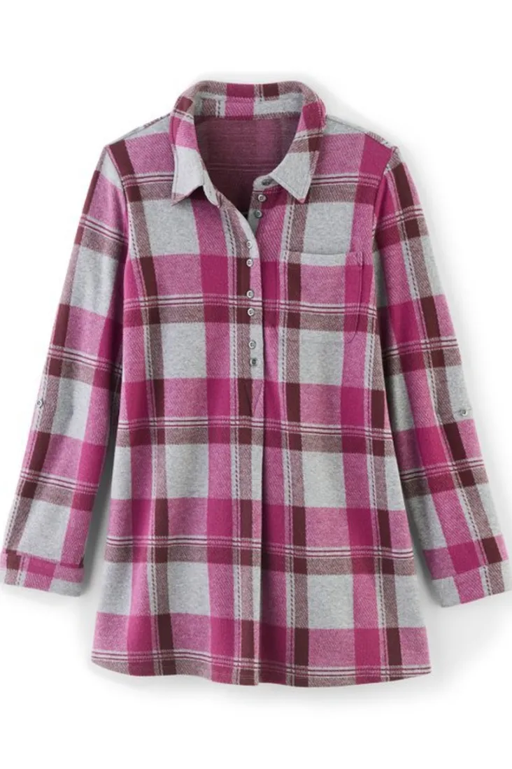 Soft Surroundings Tops-Mad About Plaid Top
