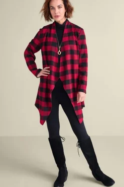 Soft Surroundings Toppers-Mad About Plaid Topper