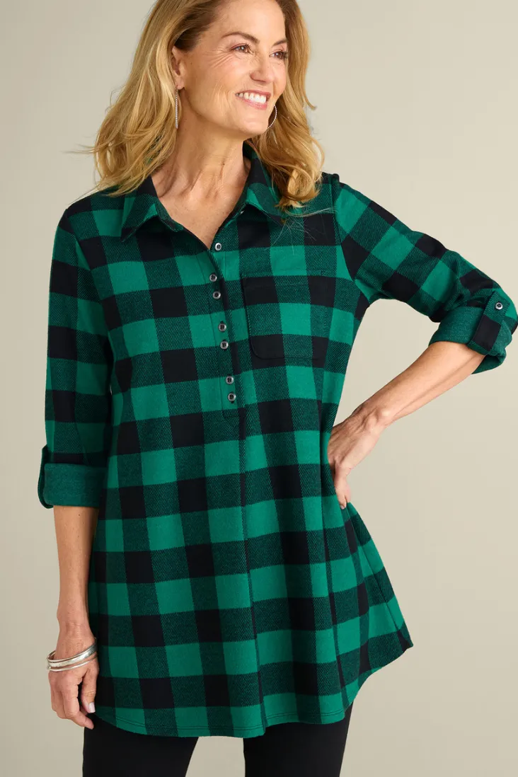 Soft Surroundings Tops|Tunics & Leggings-Mad About Plaid Tunic