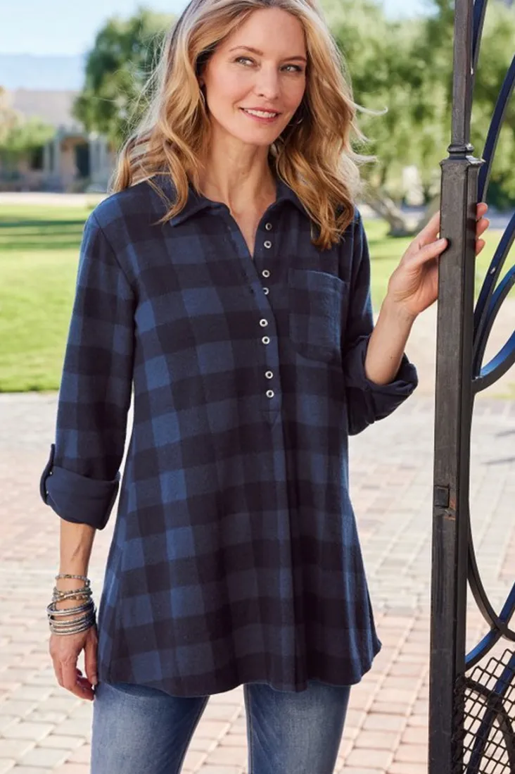 Soft Surroundings Tops|Tunics & Leggings-Mad About Plaid Tunic