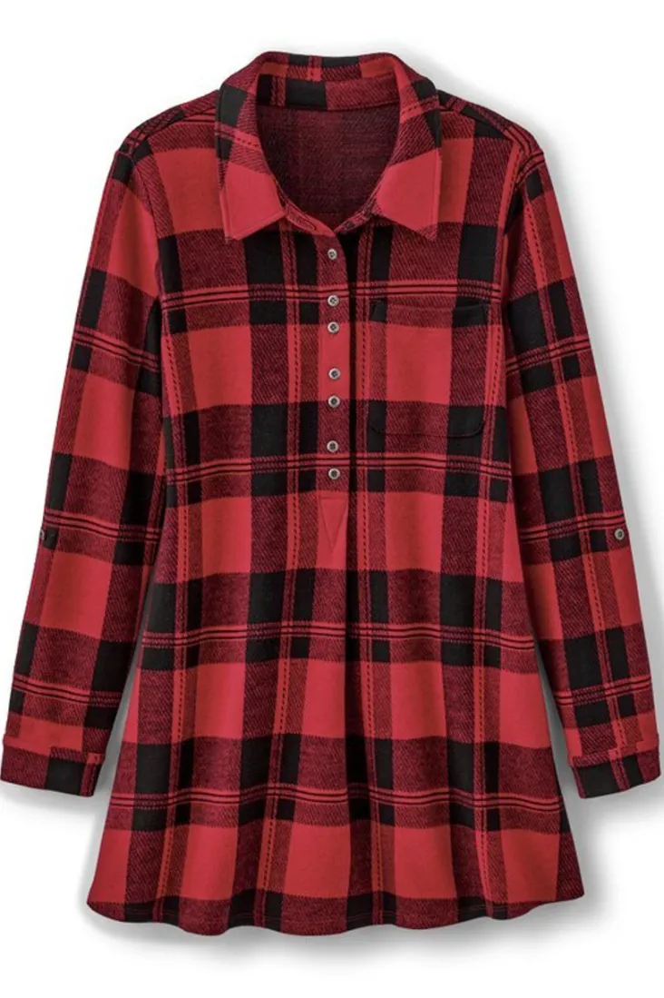 Soft Surroundings Tops|Tunics & Leggings-Mad About Plaid Tunic