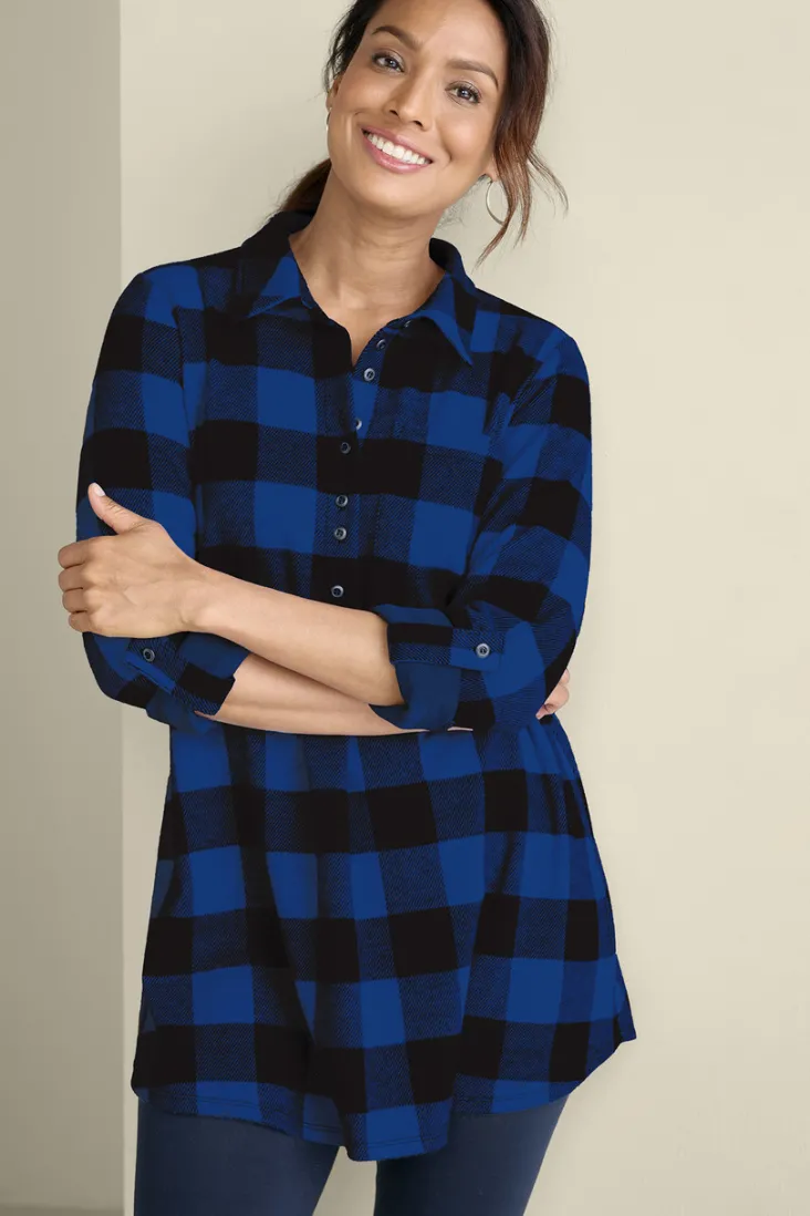 Soft Surroundings Tops|Tunics & Leggings-Mad About Plaid Tunic
