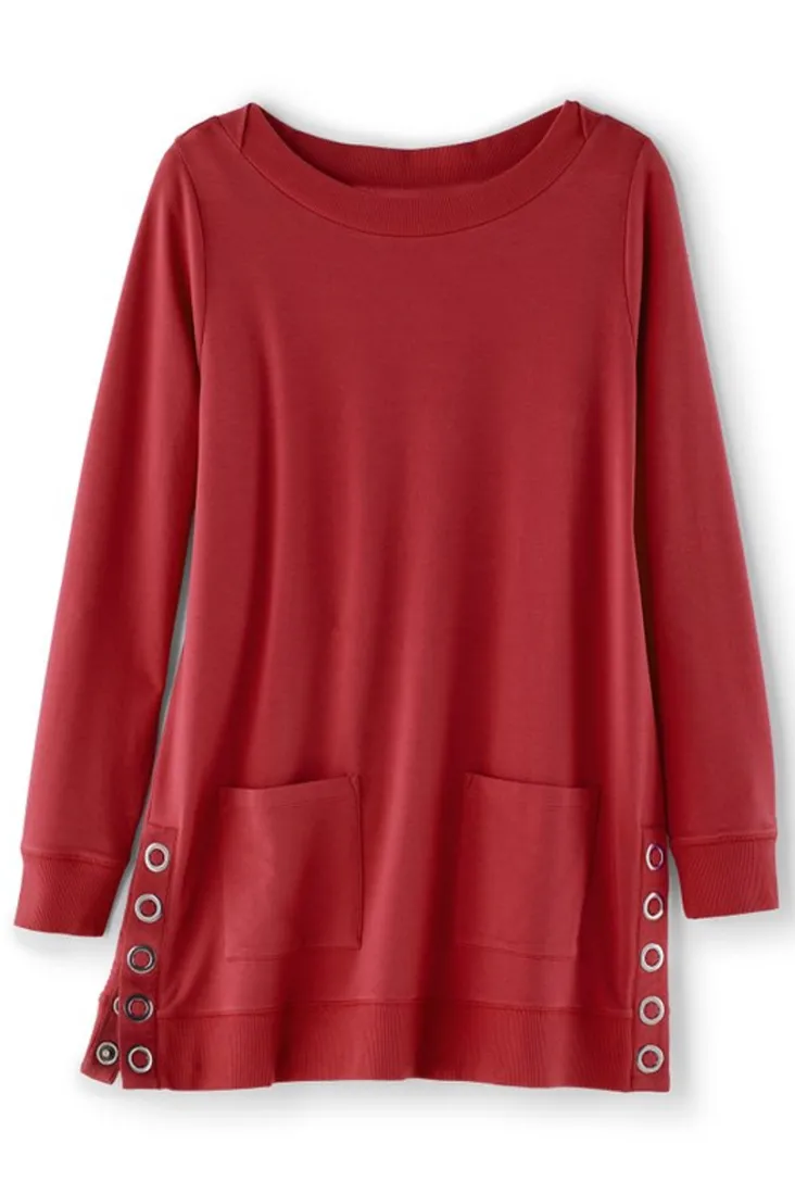 Soft Surroundings Tops-Make It Snappy Pullover