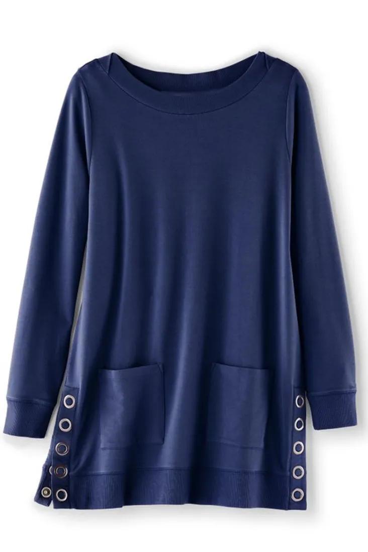 Soft Surroundings Tops-Make It Snappy Pullover